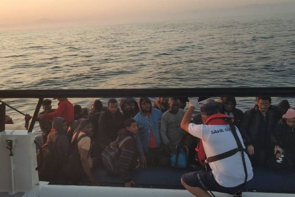 Aydın Kuşadası'nda 35 düzensiz göçmen yakalandı