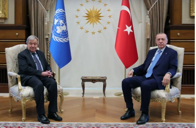Cumhurbaşkanı Erdoğan Guterres ile görüştü